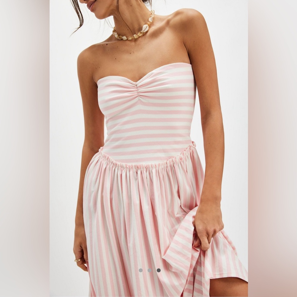 Free People Hello Lovely Striped Midi Dress
